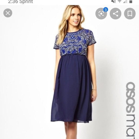 Beaded maternity dress Clearance